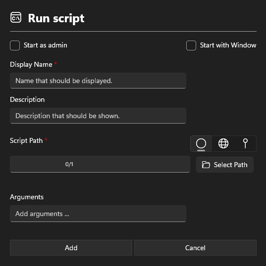 Run script