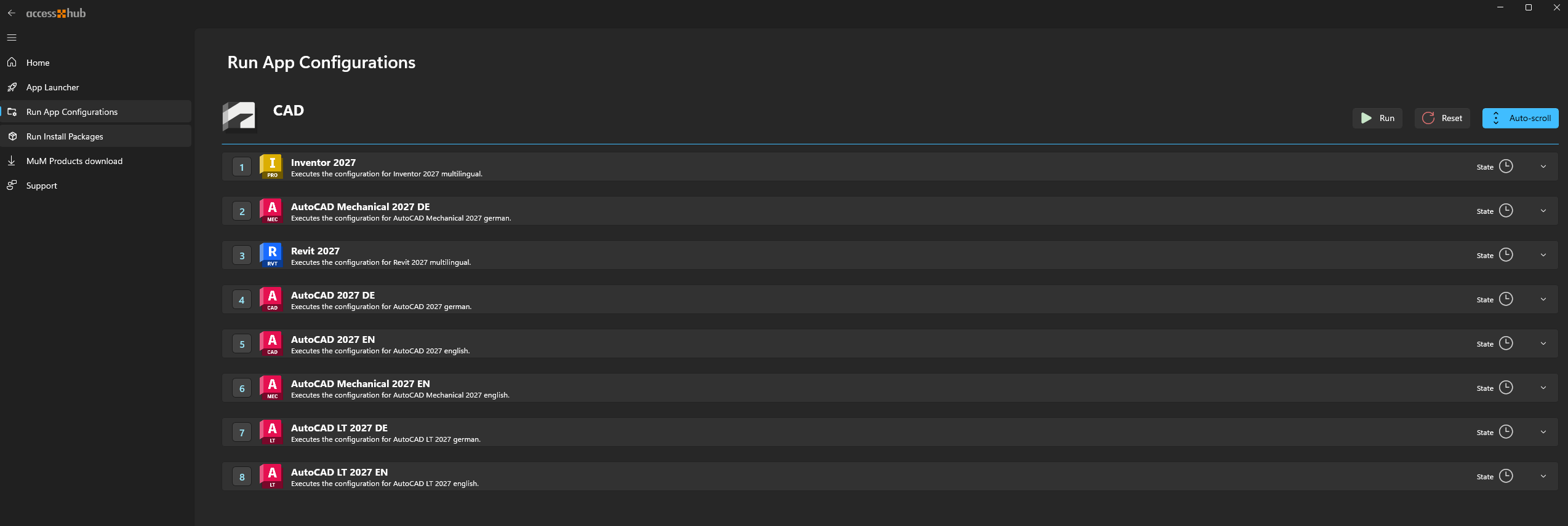 Run App Configuration Group