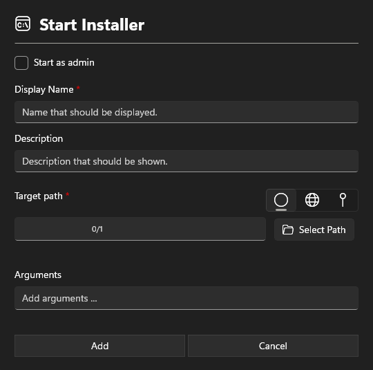 Start Installer