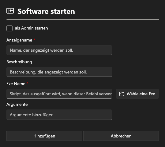 Software starten