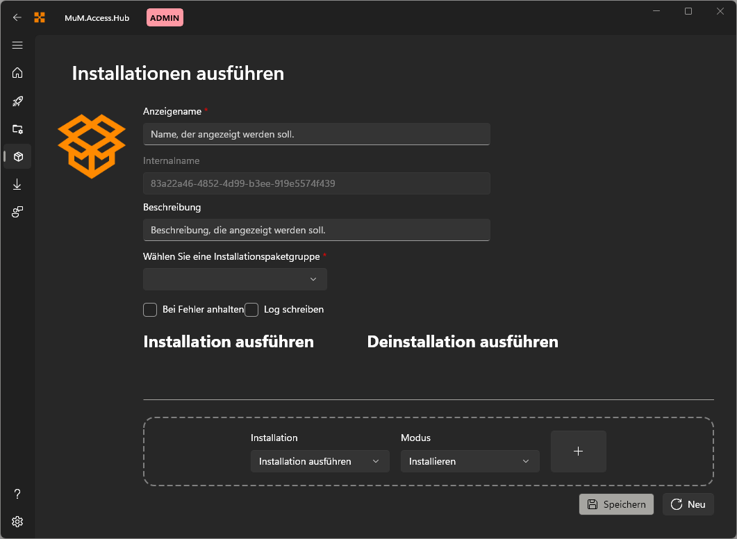 Installationspaket erstellen
