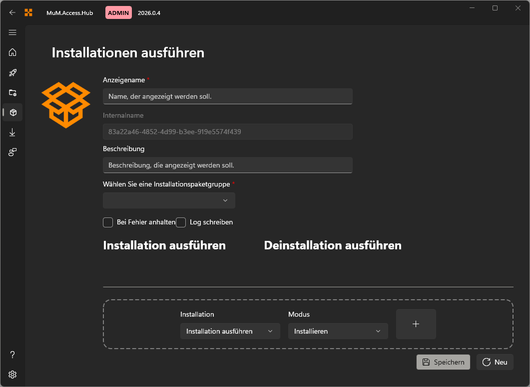 Installationspaket erstellen