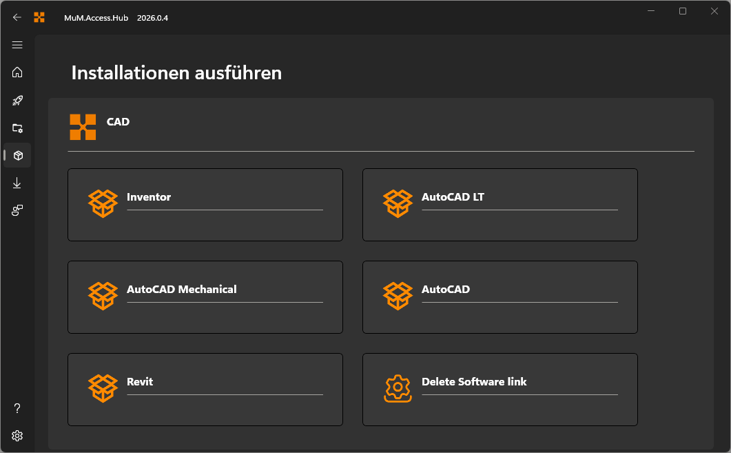 Dashboard Installationspakete ausführen