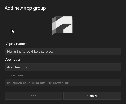 addappgroup
