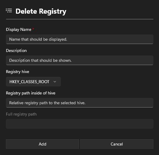 Delete Registry