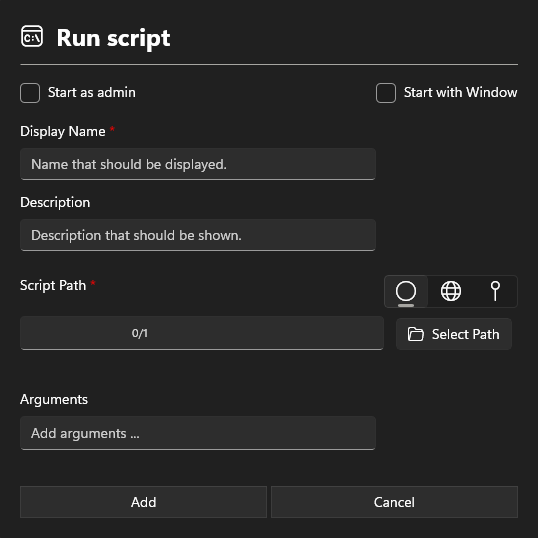 Run script