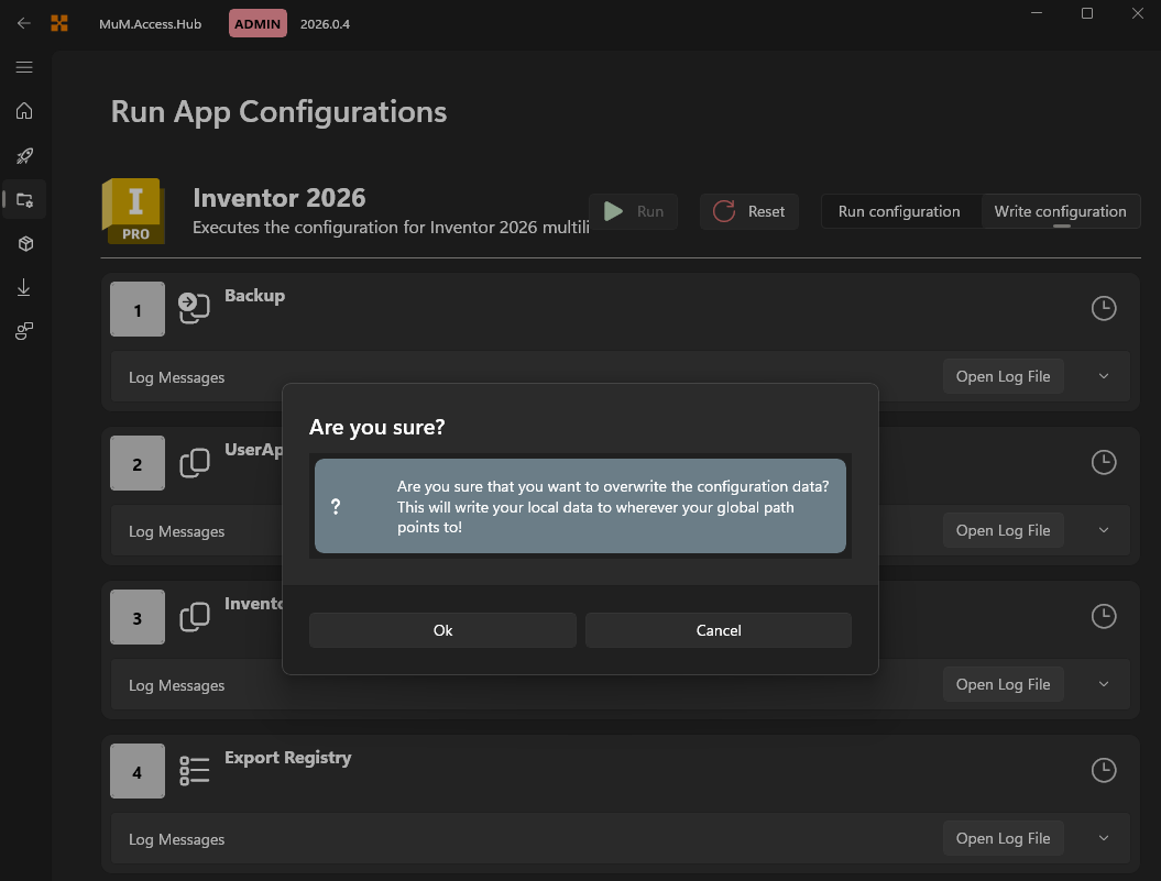 Write App Configuration